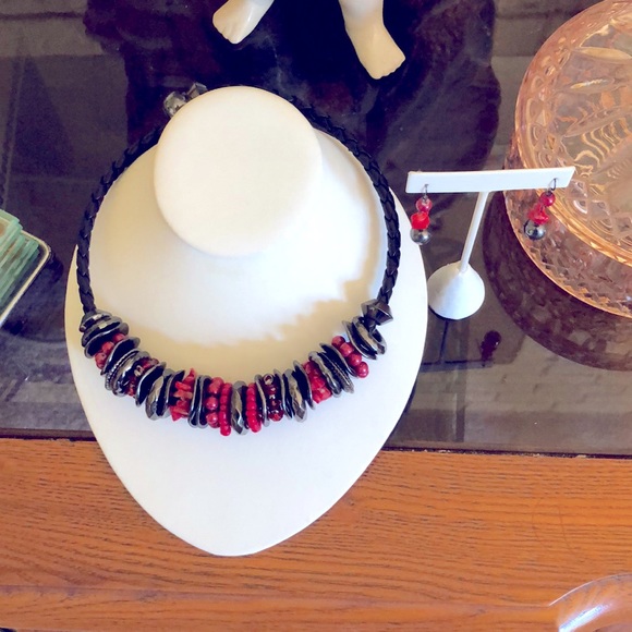 unbranded Jewelry - Red & Black Choker Set